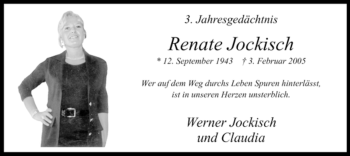 Traueranzeige von Renate Jockisch von WESTFÄLISCHER ANZEIGER