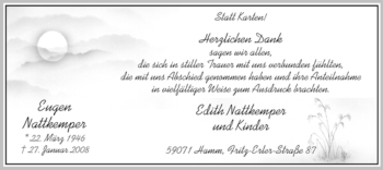 Traueranzeige von Eugen Nattkemper von WESTFÄLISCHER ANZEIGER