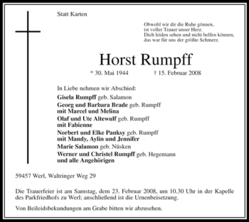 Traueranzeige von Friedel Hering von WESTFÄLISCHER ANZEIGER