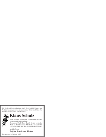 Traueranzeige von Klaus Schulz von WESTFÄLISCHER ANZEIGER