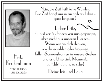 Traueranzeige von Fritz Krukenbaum von WESTFÄLISCHER ANZEIGER