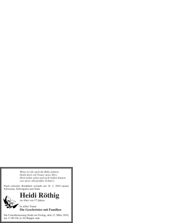 Traueranzeige von Heidi Röthig von WESTFÄLISCHER ANZEIGER