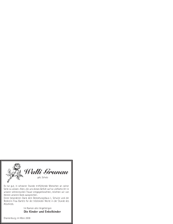 Traueranzeige von Walli Grunau von WESTFÄLISCHER ANZEIGER