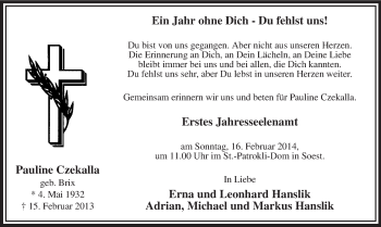 Traueranzeige von Pauline Czekalla von MZV