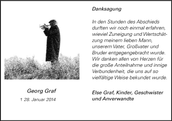 Traueranzeige von Georg Graf von MZV