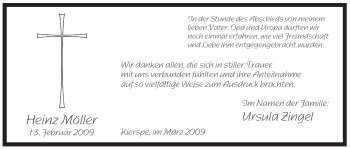 Traueranzeige von Heinz Möller von WESTFÄLISCHER ANZEIGER