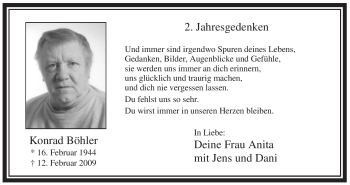 Traueranzeige von Konrad Böhler von WESTFÄLISCHER ANZEIGER