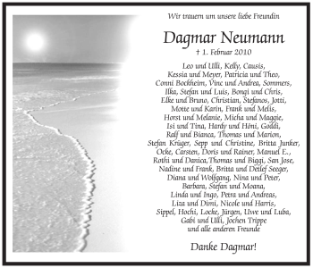 Traueranzeige von Dagmar Neumann von WESTFÄLISCHER ANZEIGER