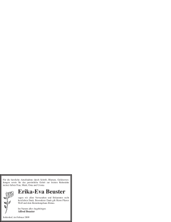 Traueranzeige von Erika-Eva Beuster von WESTFÄLISCHER ANZEIGER