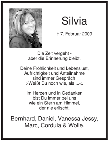 Traueranzeige von Silvia Unbekannt von WESTFÄLISCHER ANZEIGER