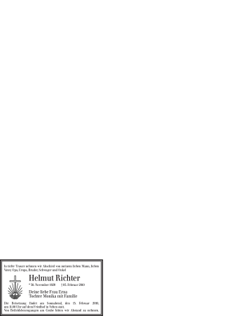 Traueranzeige von Helmut Richter von WESTFÄLISCHER ANZEIGER