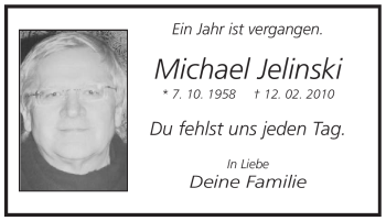 Traueranzeige von Michael Jelinski von WESTFÄLISCHER ANZEIGER