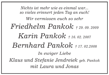 Traueranzeige von Bernhard Pankok von WESTFÄLISCHER ANZEIGER