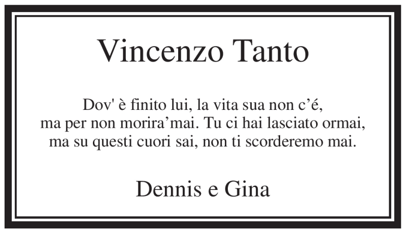  Traueranzeige für Vincenzo Tanto vom 13.02.2010 aus WESTFÄLISCHER ANZEIGER