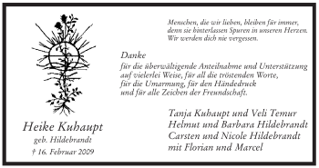 Traueranzeige von Heike Kuhaupt von WESTFÄLISCHER ANZEIGER