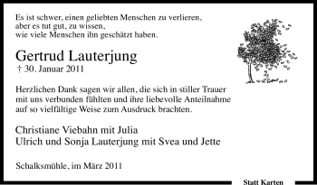 Traueranzeige von Gertrud Lauterjung von WESTFÄLISCHER ANZEIGER