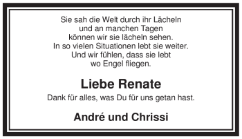 Traueranzeige von Renate Petzak von WESTFÄLISCHER ANZEIGER