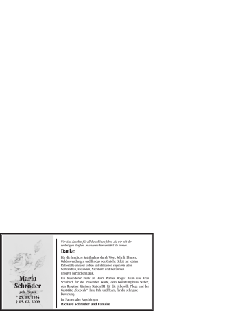 Traueranzeige von Maria Schröder von WESTFÄLISCHER ANZEIGER