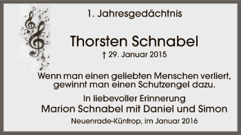 Traueranzeige von Thorsten Schnabel von MZV