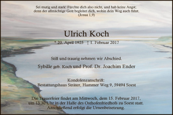 Traueranzeige von Ulrich Koch von MZV