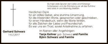 Traueranzeige von Gerhard Schwarz von MZV
