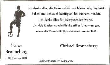 Traueranzeige von Heinz Bronneberg von MZV