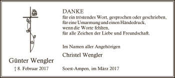 Traueranzeige von Günter Wengler von MZV