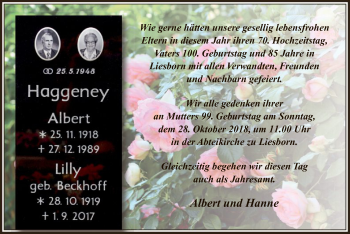 Traueranzeige von Albert Haggeney von MZV