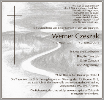 Traueranzeige von Werner Czeszak von MZV