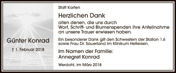 Traueranzeige von Günter Konrad von MZV