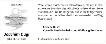 Traueranzeige von Joachim Dugi von MZV