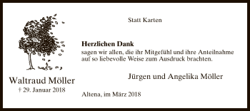 Traueranzeige von Waltraud Möller von MZV