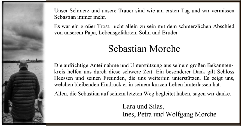  Traueranzeige für Sebastian Morche vom 14.12.2019 aus MZV