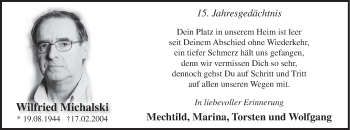 Traueranzeige von Wilfried Michalski von HSK