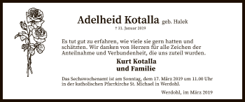 Traueranzeige von Adelheid Kotalla von MZV