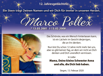 Traueranzeige von Marco Pollex von MZV
