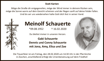 Traueranzeige von Meinolf Schauerte von MZV