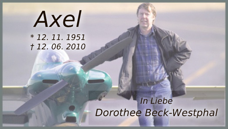  Traueranzeige für Axel Westphal vom 12.11.2021 aus WA