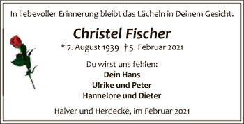 Traueranzeige von Christel Fischer von WA