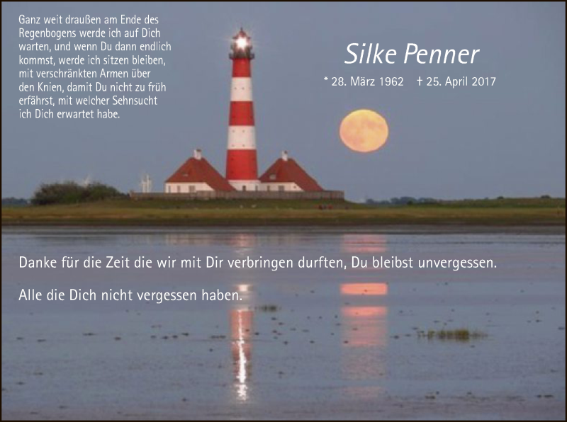  Traueranzeige für Silke Penner vom 24.04.2021 aus WA