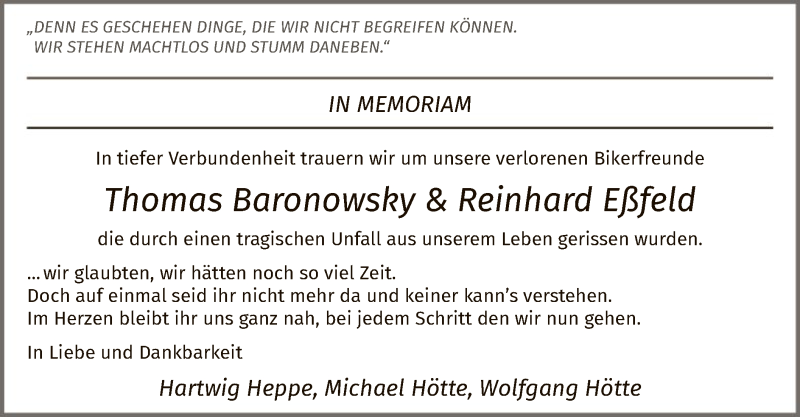  Traueranzeige für Reinhard Eßfeld vom 14.07.2021 aus WA