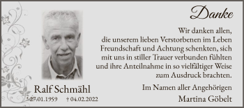 Traueranzeige von Ralf Schmähl von WA