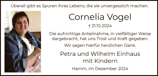 Traueranzeige von Cornelia Vogel von WA