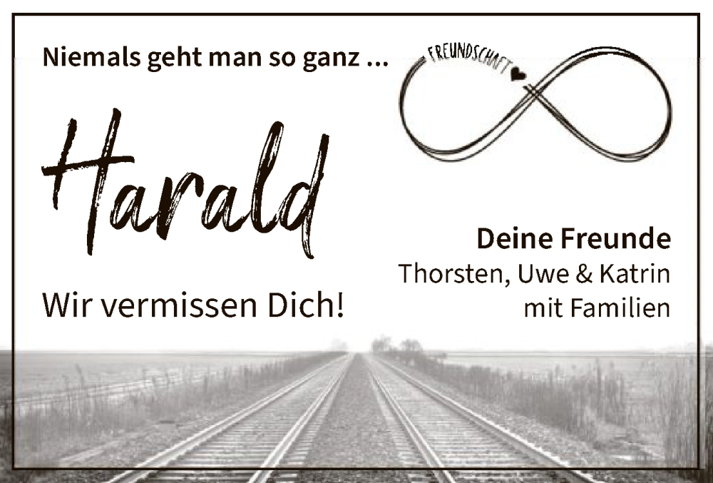  Traueranzeige für Harald  vom 25.01.2025 aus WA