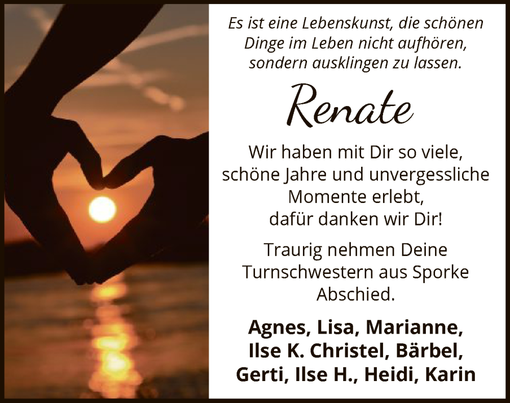  Traueranzeige für Renate  vom 25.01.2025 aus WA