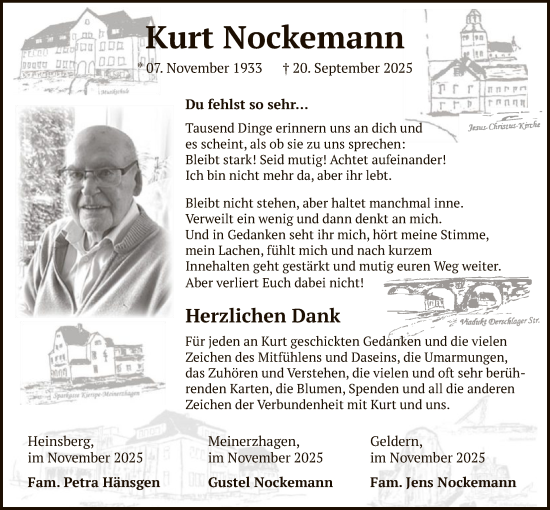Traueranzeige von Kurt Nockemann von HALN