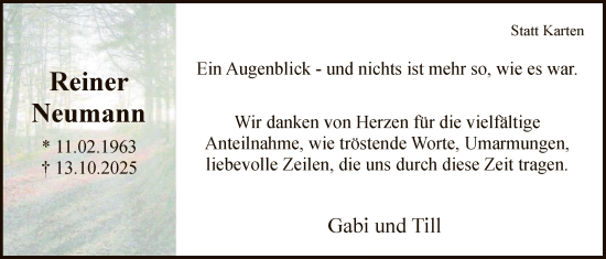 Traueranzeige von Reiner Neumann von HASO