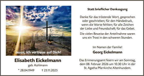 Traueranzeige von Georg Eickelmann von HASK