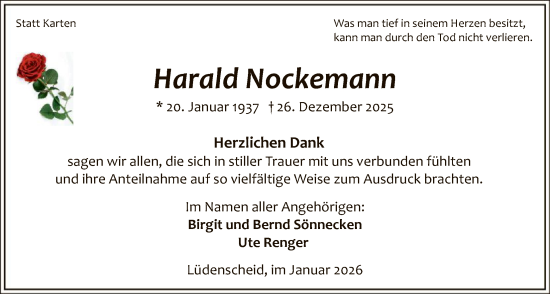 Traueranzeige von Harald Nockemann von HALN