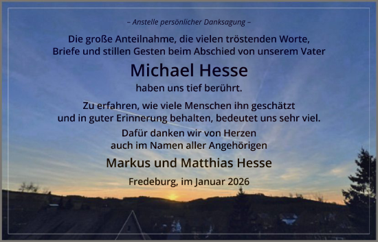 Traueranzeige von Michael Hesse von HASK